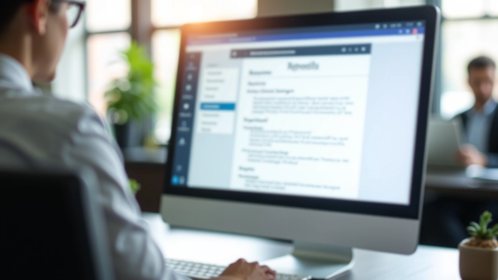 Computer scherm toont skills sectie van cv met goed georganiseerde vaardigheidscategorieën