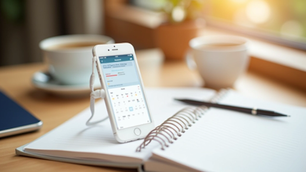 Telefoon met kalender en geplande afspraken