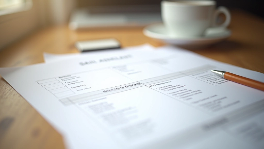 Formulier voor vaardigheden assessment met verschillende competenties en evaluatie schalen